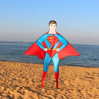 

free shipping high quality new style 2m superman kite large kite flying with handle line child love outdoor toys wei kites