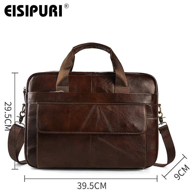 النفط الشمع جلد أصلي للرجال حقيبة أعمال حقائب Crossbody أكياس الرجال السفر كمبيوتر محمول حقيبة كتف رسول حمل أكياس