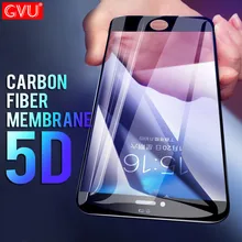 GVU 5D Full Carbon Fiber Tempered glass For iphone 6 7 8 Plus glass film Screen Protector For iPhone X 8 7 6 plus Glass Cover