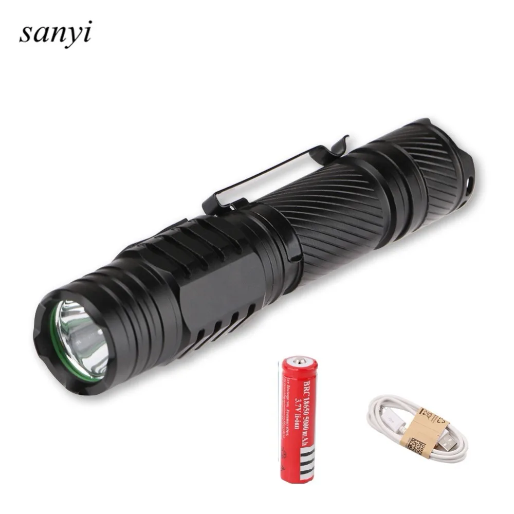 Алюминиевый Сплав Мини Тактический фонарик XML T6 LED USB зарядка 5 режимов 3800 люмен