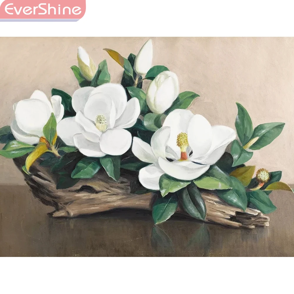 

EverShine Diamond Embroidery Full Display Flowers Picture Of Rhinestones Diamond Mosaic Flowers Diamond Art Decorations For Home