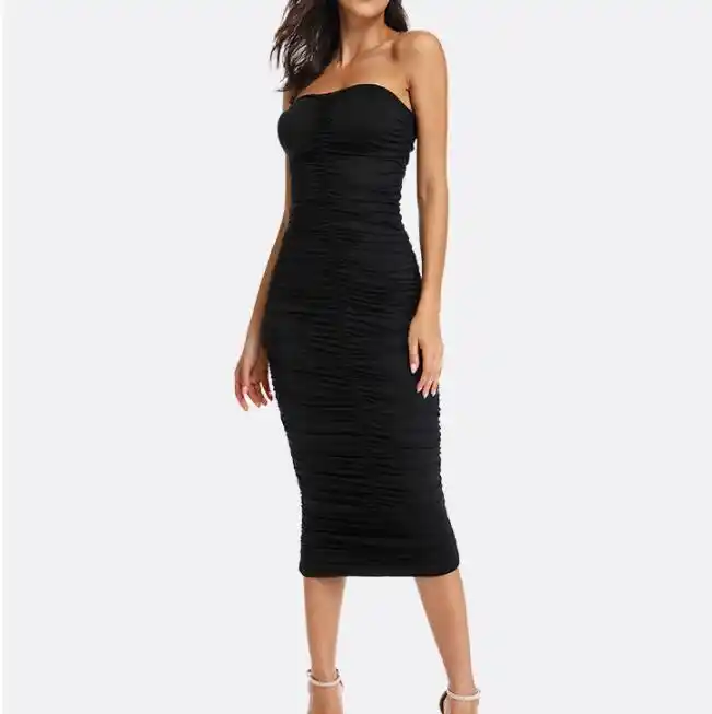strapless midi dress casual