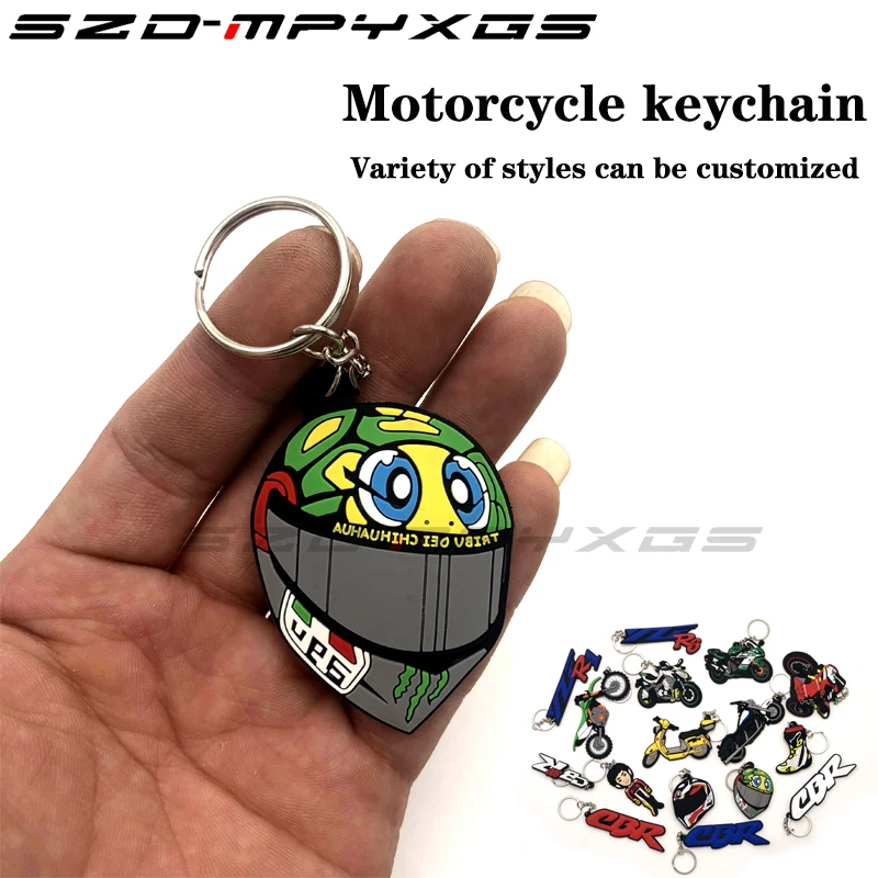 Модель мотоцикла Форма Мягкий Каучуковый брелок для ключей Honda kawasaki BMW Harley Suzuki Yamaha с логотипом