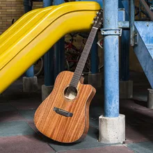 Guitar Acoustic Top Solid Steel-String Balladry Folk Pop Mahogany Flattop 41 Inch Guitarra Black Light Cutaway Electro : image Guitar Acoustic Top Solid Steel-String Balladry Folk Pop Mahogany Flattop 41 Inch Guitarra Black Light Cutaway Electro