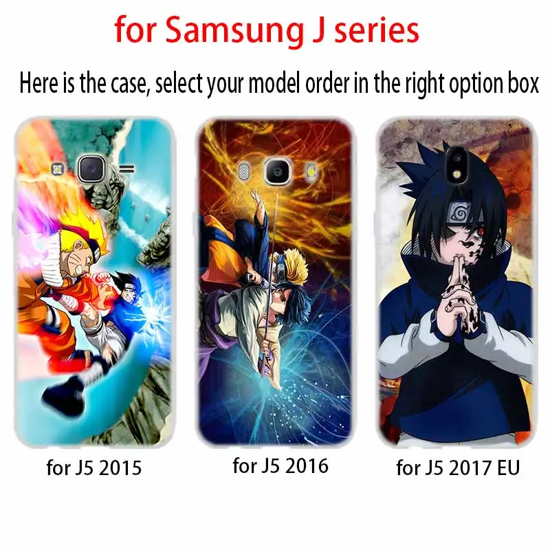 Мультяшный Аниме Наруто Саске чехол TPU для Samsung Galaxy J6 J8 J3 J5 J7 J4 J2 J1 Plus 2018 2016 2017 EU Prime