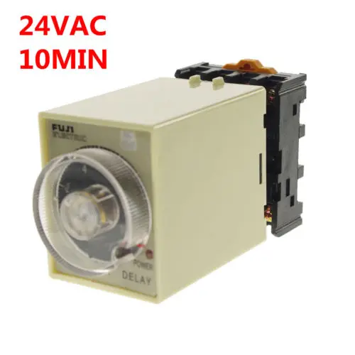 

24VAC Power off delay timer time relay 0-10min with PF083A Socket Base