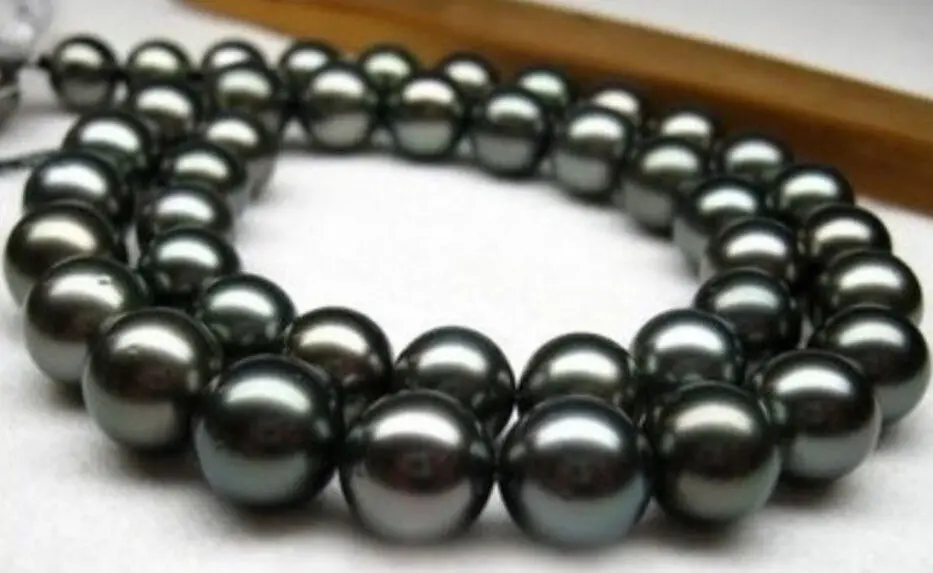 

Free shipping hot sale Women Bridal Wedding Jewelry >>very Excellent 17 inch natural 11-12mm tahitian black pearl necklace
