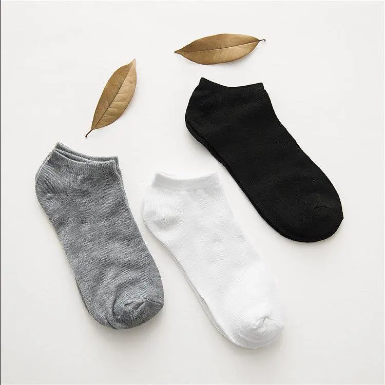 

3 Pairs Fashionable Cotton Men's Socks, Breathable Boat Socks and Women's Socks