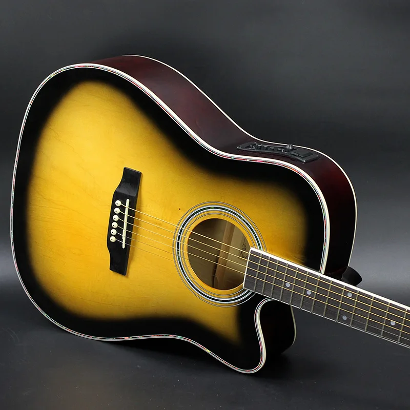 41 дюймов народная гитара Акустическая гитара тонкое мастерство великолепный внешний вид подходит для всех начинающих обучения