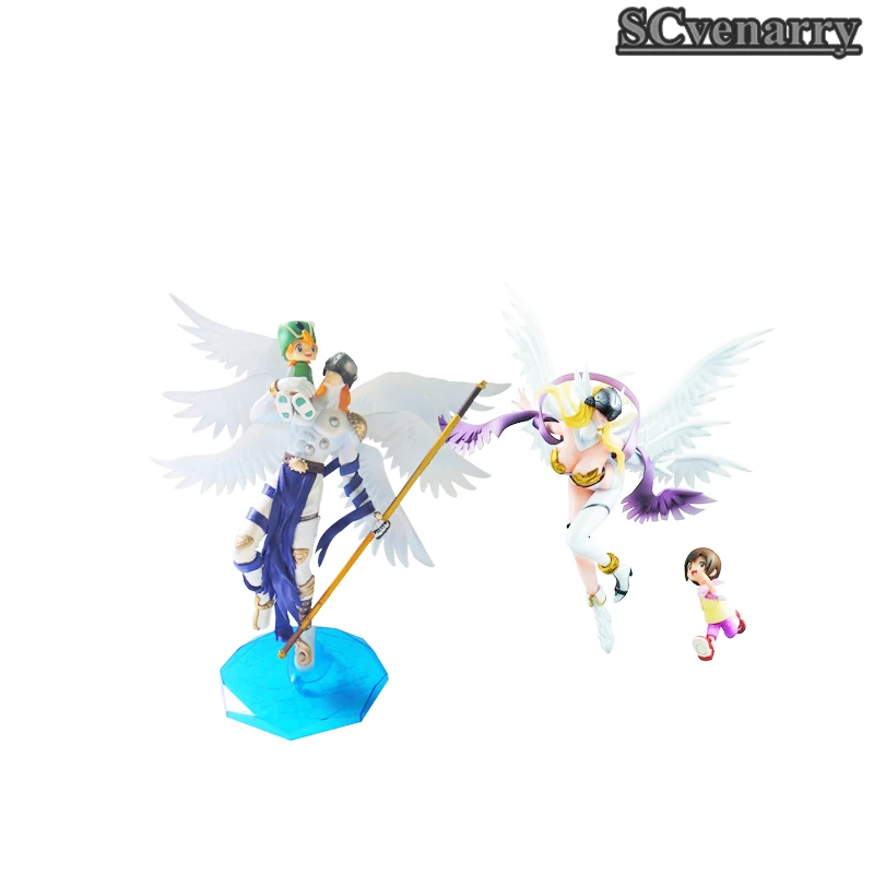 

Anime Digimon Adventure Digital Monster Takaishi Takeru & Yagami Hikari / Angemon & Angewomon PVC Figure Collectible Model Toy 2