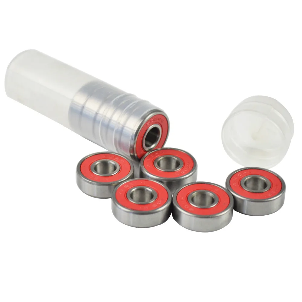 1 Set of Skateboard Longboard Bearings ABEC 9 Stainless Red 10pcsin