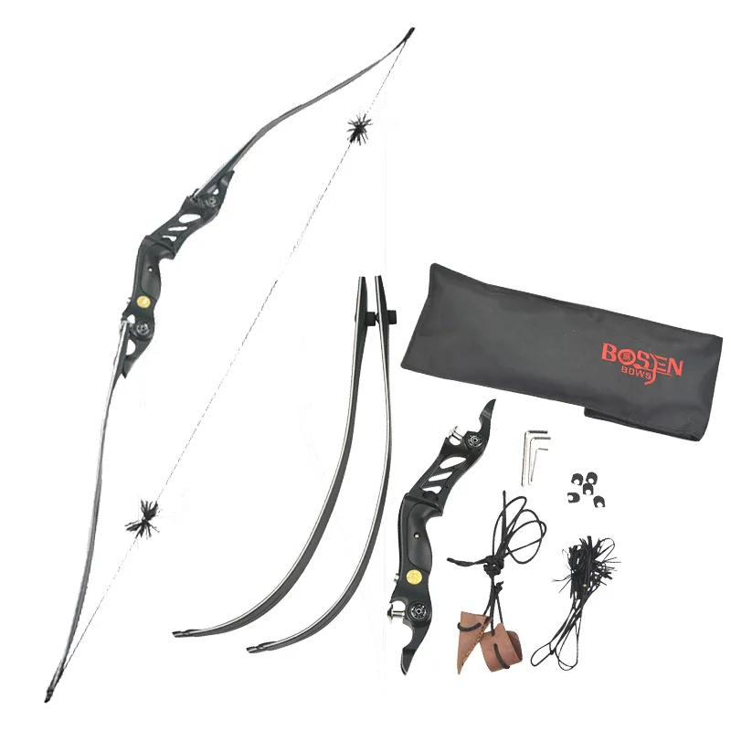 60Inch 20-55lbs Archery American Hunting Recurve Bow BOSEN-HORN Takedown Bow Right Hand Recurve Bow цена 60Inch 20-55lbs Archery American Hunting Recurve Bow BOSEN-HORN Takedown Bow Right Hand Recurve Bow цены онлайн