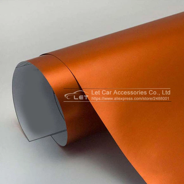 Hohe Qualitat Orange Metallic Matt Vinyl Wrap Auto Wrap Mit Luftblase Frei Chrom Rot Matt Film Fahrzeug Verpackung Aufkleber Folie Car Stickers Aliexpress