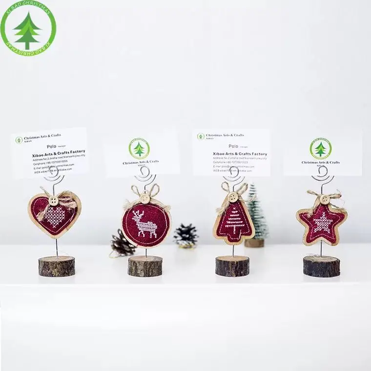 

Emerra Christmas Gifts, Christmas Decorations, Business Card Clips Creative Wooden Iron Notes, Christmas Photo Clips and Orname