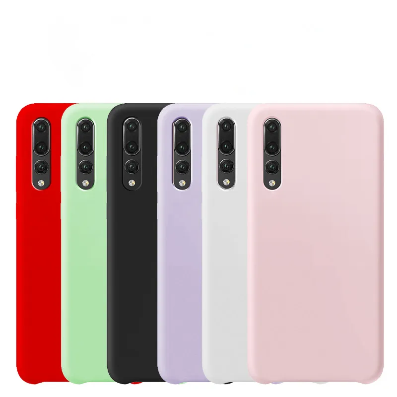 

Ultrathin Liquid Silicone Silky Phone Cases For Huawei P20 Pro P20Lite Leather Cover For Huawei Mate 20 Pro 20X P10 Coque Fundas