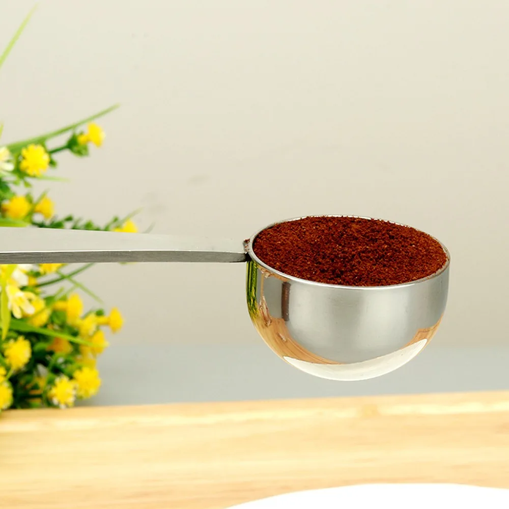 OOTDTY إسبرسو حامل القهوة قياس عبث ملعقة الفولاذ المقاوم للصدأ القهوة والشاي أدوات عبث Coffeeware