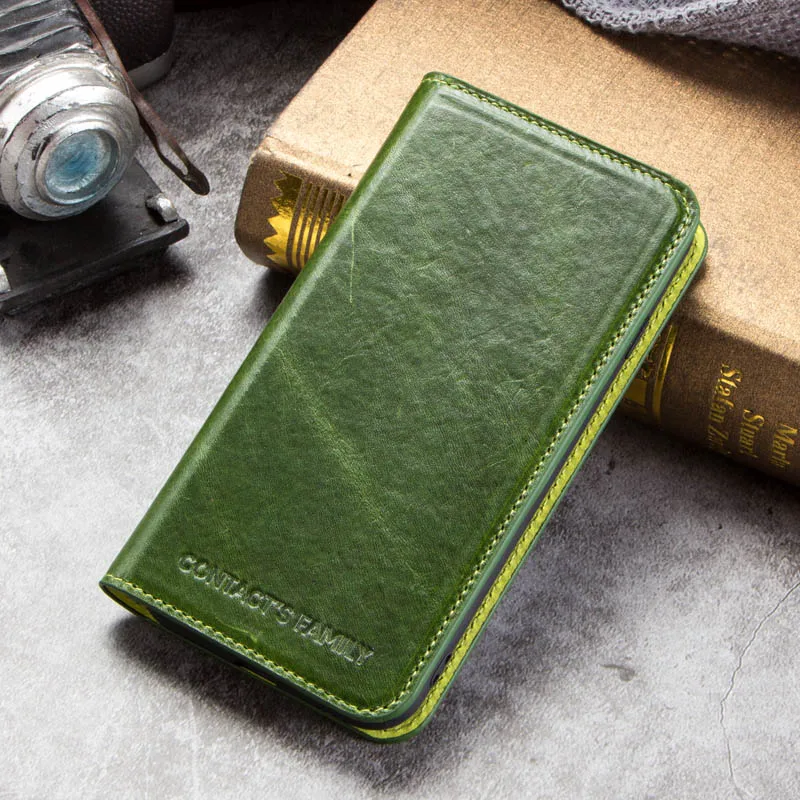 Luxury Crazy Horse Vintage Genuine Leather Flip Case For Xiaomi 8 Card Slot Wallet Case For Xiaomi 8 Cover Earphone Coin Pouch 