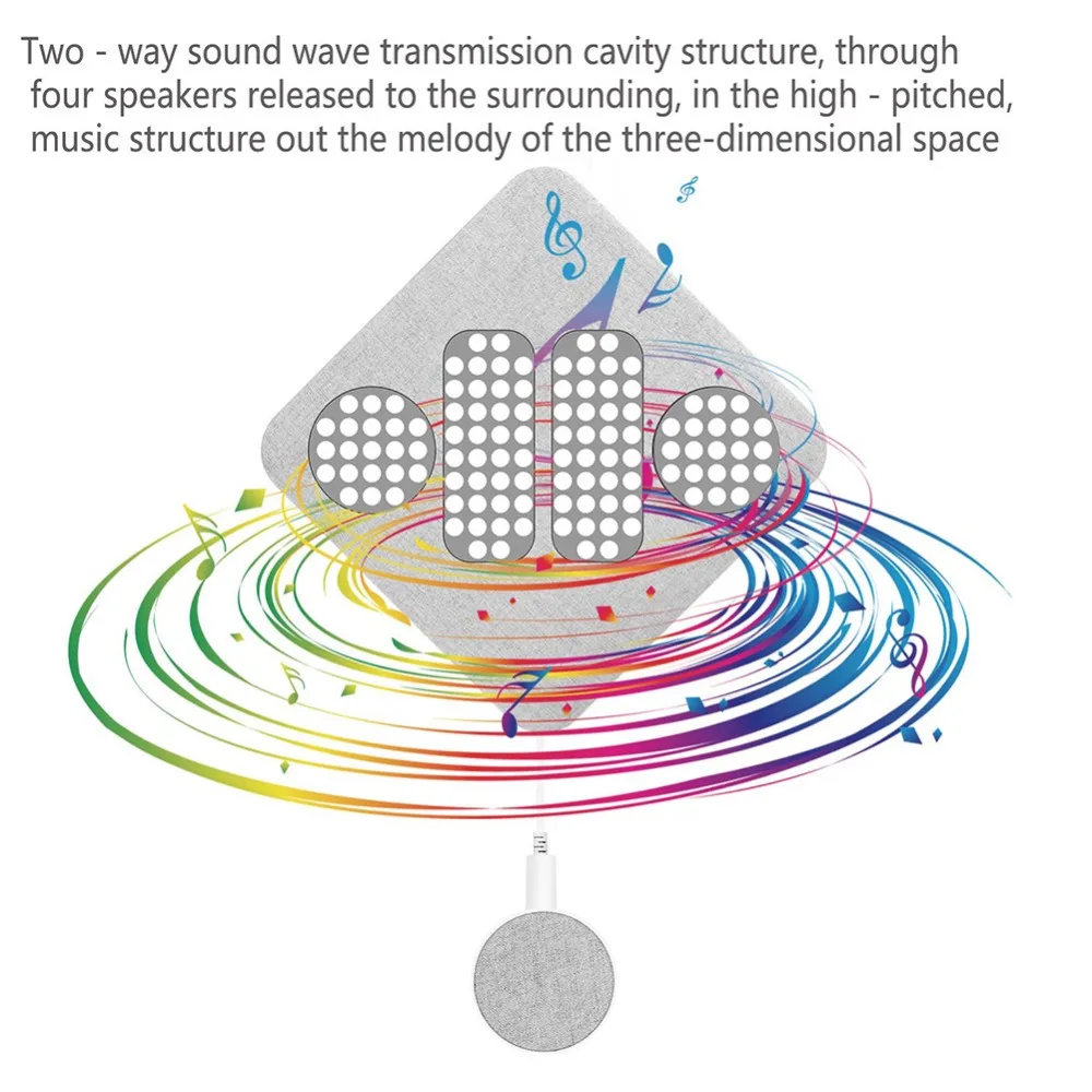 Беспроводная колонка, настенный bluetooth-динамик, декоративная Гостиная, настенная, креативная ткань, аудио музыкальный плеер, 3D часы со стереозвуком