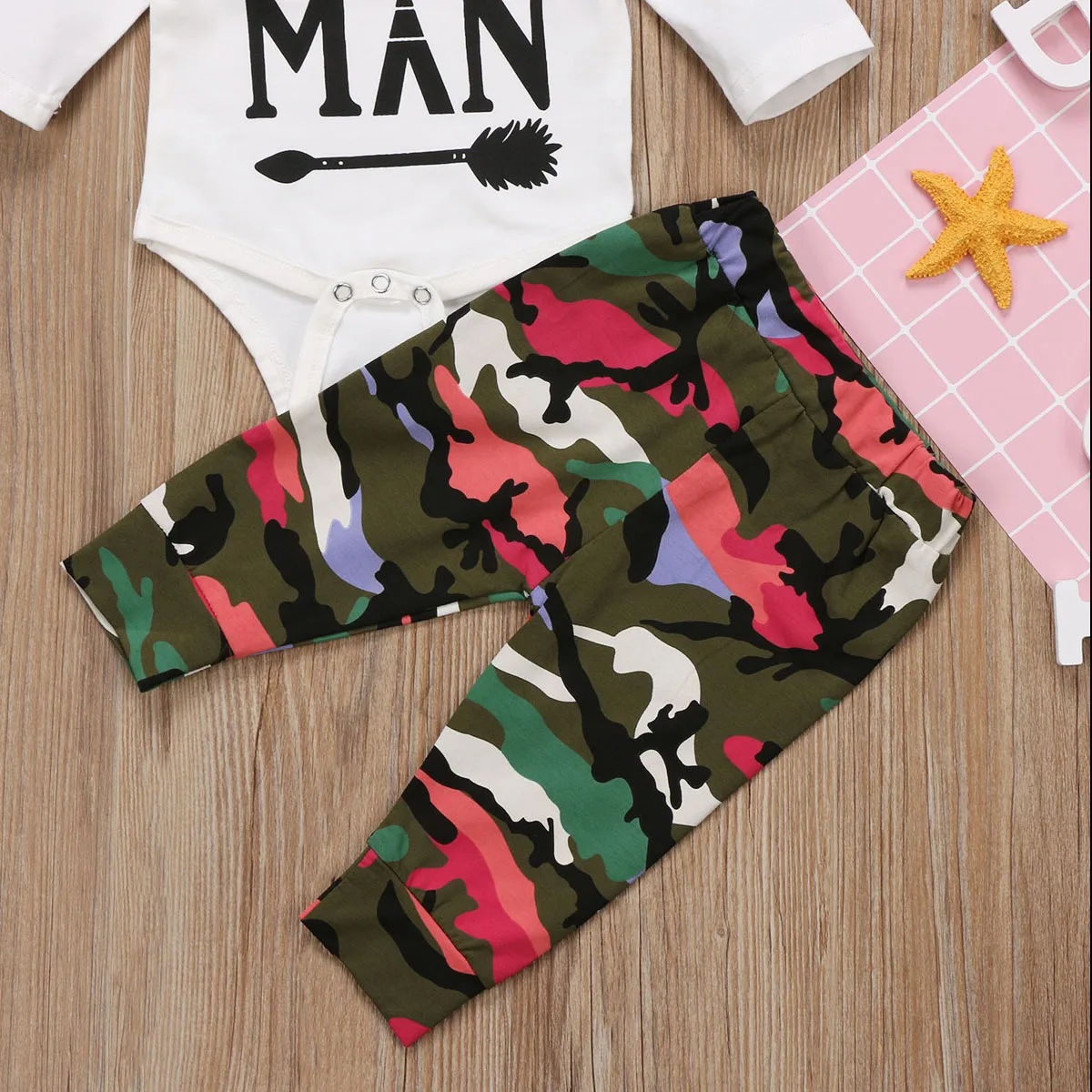 3 шт. Детские камуфляжные брюки и шапка|newborn baby clothes set|baby set3pcs newborn |