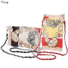 2016 lustige kartoffelchips Cross body taschen für frauen mädchen Mini Kette Klappe Messenger bags Nette Partei Handtaschen damen handtaschen