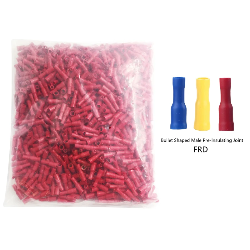 

1000PCS electrical connectors for cable Bullet male and female wire pair connector MPD/FRD1.25-156/2-156/5.5-195 crimp terminal