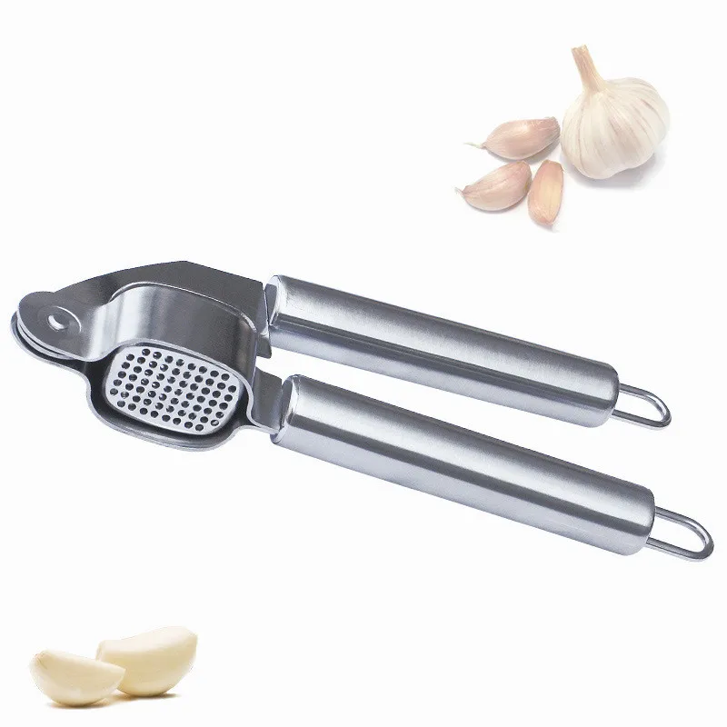1 pc Garlic Press Stainless Steel Alloy Crusher Garlic Presses Hand