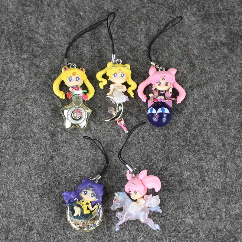 Брелок Tsukino Mercury Jupiter Venus Saturn из ПВХ с подвесками 5 шт./лот|sailor mars|pvc figuresailor moon |