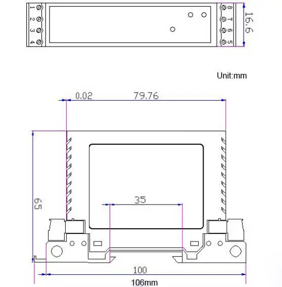 Тонкий Размеры изолированный 0-60mV 4-20mA до 0-10V 0-5V 0-20mA преобразователя постоянного тока