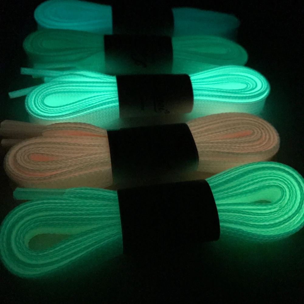 1 пара 80-100 см Спортивные Светящиеся шнурки светится в темноте Цвет флуоресцентные шнурки спортивная обувь кружева Светоотражающие Шнурки