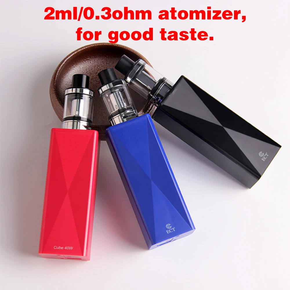 ECT Cub 40W Kit 2200mAh Battery 510 Thread 2.0ml Elfin Atomizer Starter Kit Adjustable Airflow Tank Vape Electronic Cigarette ECT Cub 40W Kit 2200mAh Battery 510 Thread 2.0ml Elfin Atomizer Starter Kit Adjustable Airflow Tank Vape Electronic Cigarette