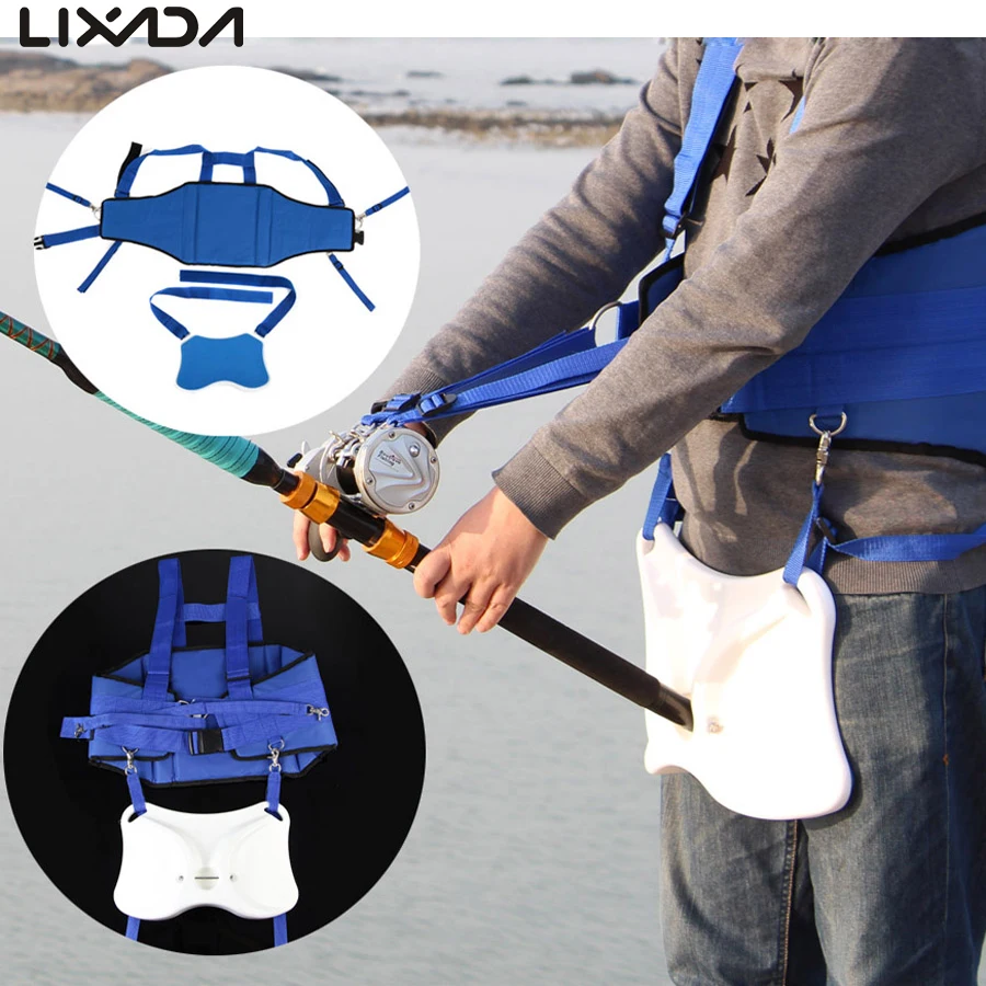 Stand Up Offshore Fishing Gimbal Padded Fighting Belt Waist Rod Holder