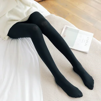 

New Fashion Winter Women Tights High Quality Knitted Velvet Tights Women Autumn Elastic Slim Keep Warm Women Pantyhose Stockings