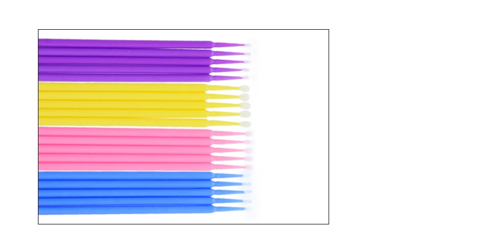 100 шт микро одноразовые кисти для наращивания ресниц, индивидуальные кисти для туши, клей для ресниц, чистящие карандаши, инструменты для макияжа