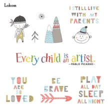 

Cartoon Wall Sticker Saying Inspirational Words Colorful PVC Paper For Children's Bedroom Home Decoration Creative Gift to Kid