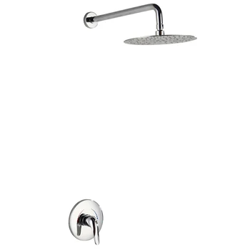 

Shower head in bathroom is concealed installed into wall-type shower, rain shower big shower head wx6021112