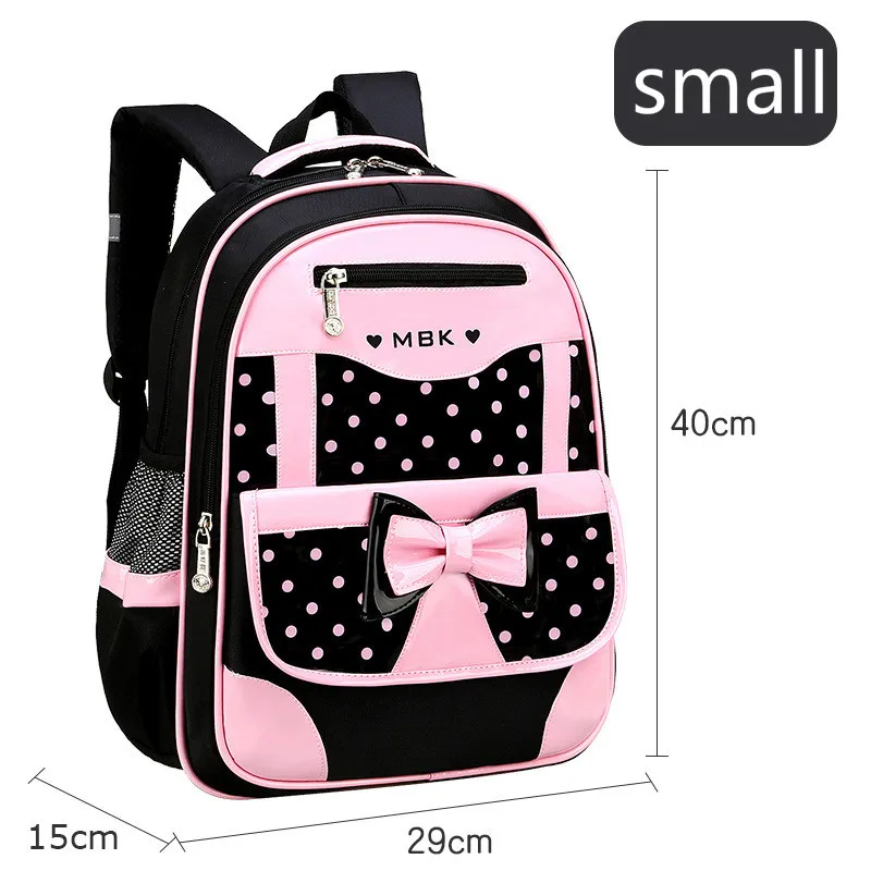 Mochila escolar para niños, mochila para niñas, juego de mochilas con estampado de puntos para niños, mochila impermeable para escuela primaria