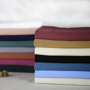 

1 Meter Soft Felt Washed Linen Cotton Knit Fabric DIY Thin Sewing Fabric for Dress Home Textile Cloth 135cm Width