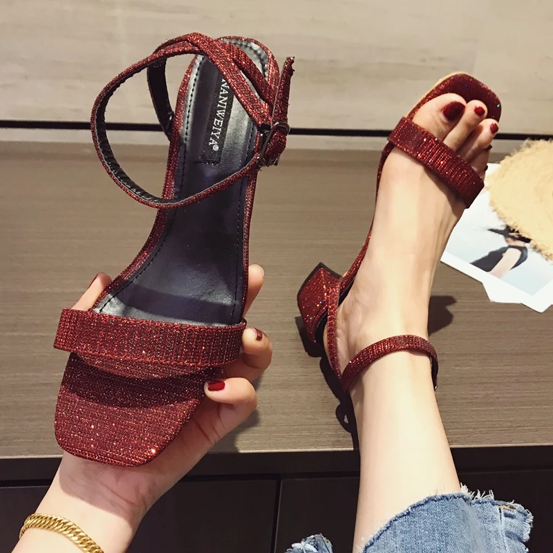 bling sandals heels