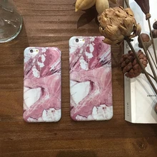 Новый Горячий Прохладный Моды Crack Rock Rose Red Магма Мраморный Печати Мягкий ТПУ Тонкий Чехол Для iphone 6s 7 плюс Стильный Симпатичный Телефон случаях