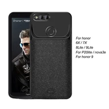 Портативный Мощность банк пакет обратно внешний Зарядное устройство зарядки Батарея Защитный чехол для HUAWEI Honor 6X7X9 8 P20lite Nova 3e