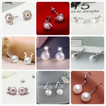 

5pairs/Lot, Korean Creative Fashion Pearls Earring Mounts New Pearl Earrings Hot Selling Accessories Jewelry Wholesal S916