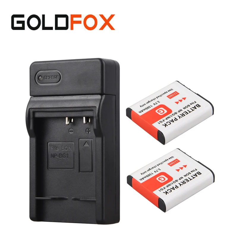 2x 1300mAh NP BG1 FG1 font b Digital b font Battery For Sony NP BG1 NP