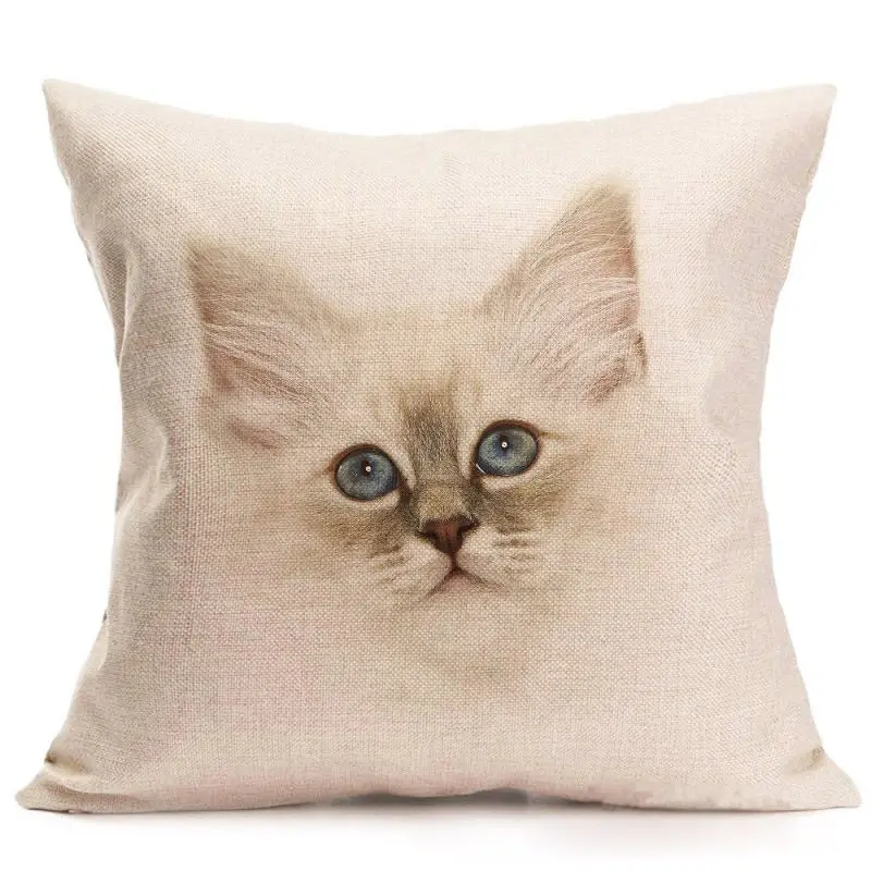 Cute Cat Pillow Case Animal Black Cat Cushion Cover Pet Pillow Covers for Home Car Decorations Pillowcase