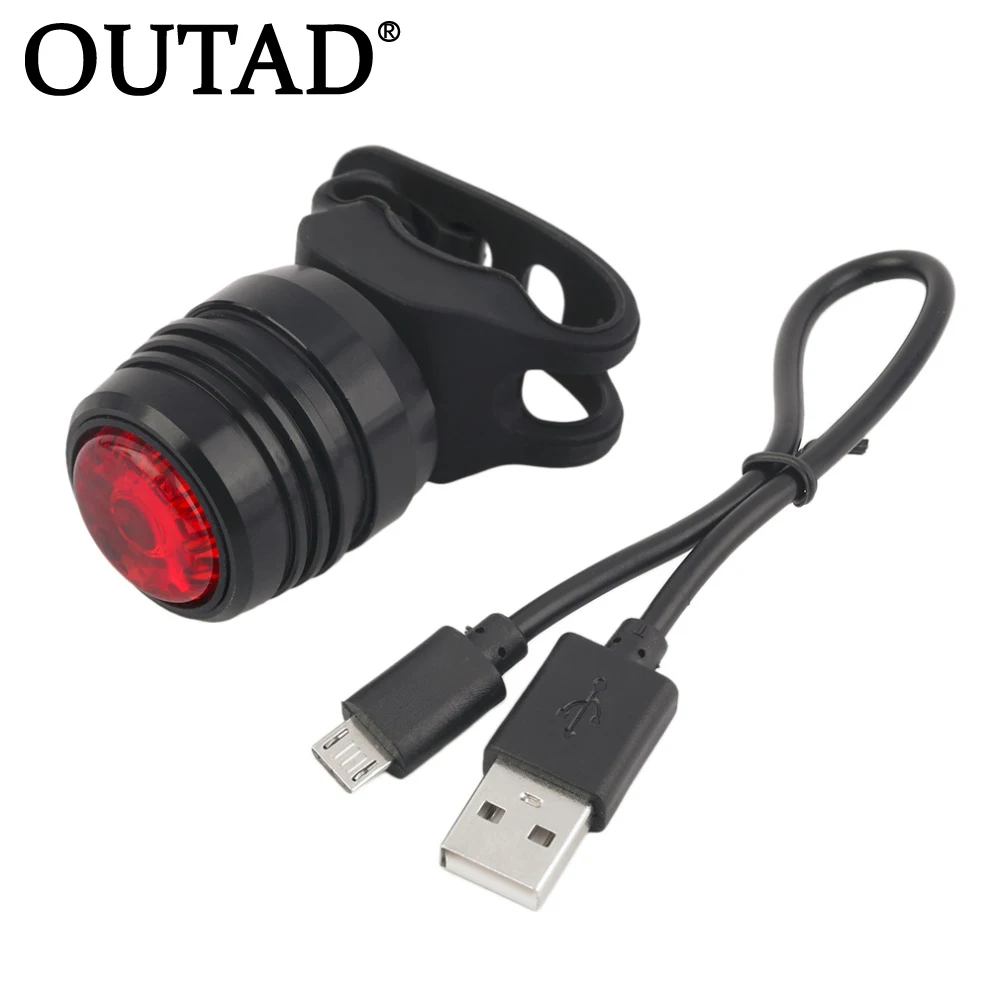 

OUTAD USB Rechargeable 3-Mode Bike Bicycle Tail Rear Warning Red Light Lamp
