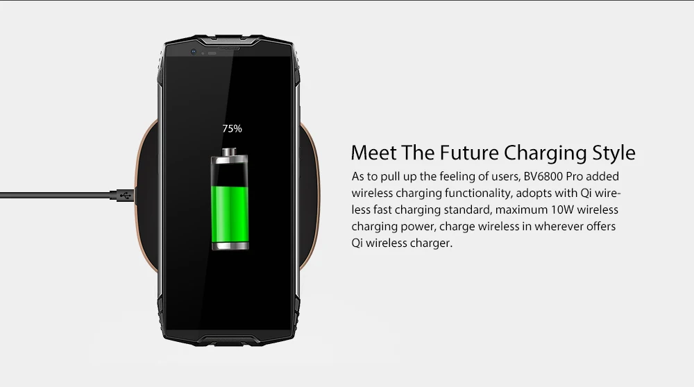 Blackview BV6800 Pro Android 8,0 мобильный телефон 5,7 "MT6750T Восьмиядерный 4 Гб + 64 Гб 6580 мАч Водонепроницаемый NFC Беспроводной зарядный смартфон