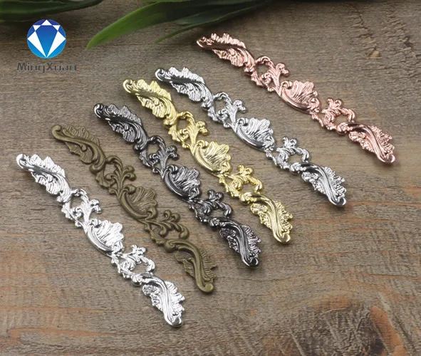 

MINGXUAN 20Pcs 7x78mm Filigree Wraps Flower Connectors Metal Crafts Gift Decoration DIY Findings Jewelry Making Component
