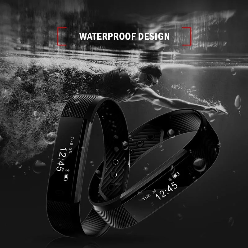 ID115 Smart Wristbands Fitness Tracker Smart Bracelet  Pedometer Bluetooth Smartband Waterproof Sleep Monitor Wrist Watch