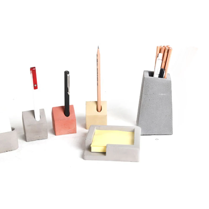 

Concrete office supplies silicone mold cement note box mold plaster pen holdermold business card clip mold