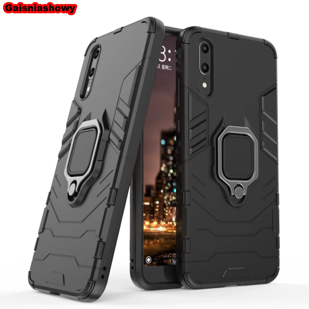 

Shockproof Armor Case For Huawei P20 Lite Kickstand Finger Ring Holder Case For Huawei P20 Pro Phone Case Cover Shell Capa