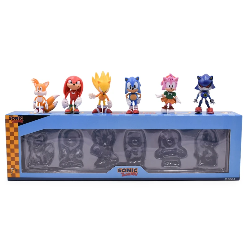 Sonic Anime Doll Action Figure Toys Box-Packed 6PCS/SET 2st Generation Boom Rare PVC Model Toy For Children Characters Gift